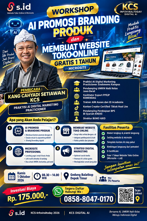 Tentang Workshop AI Promosi & Pembuatan Website Toko Online